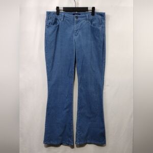 Talbots Corduroy Signature Boot Pants Womens 12 Blue Boho Retro 90s Y2K Casual